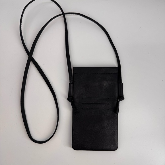 Madewell Smartphone Bag Pouch Case Crossbody Black Leather - Picture 1 of 6